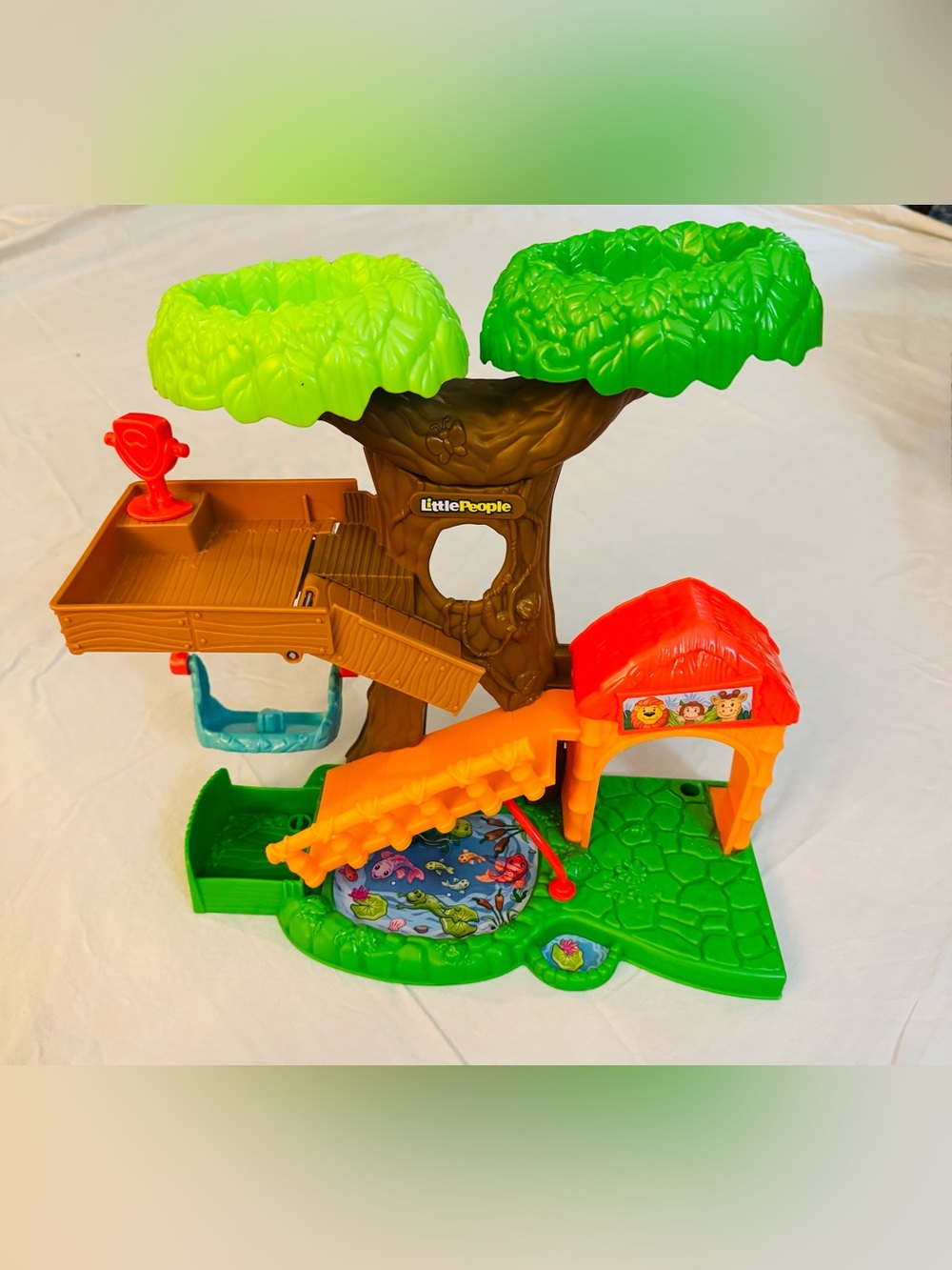 Little People Treehouse Adventure Playset - Green/Brown/Orange